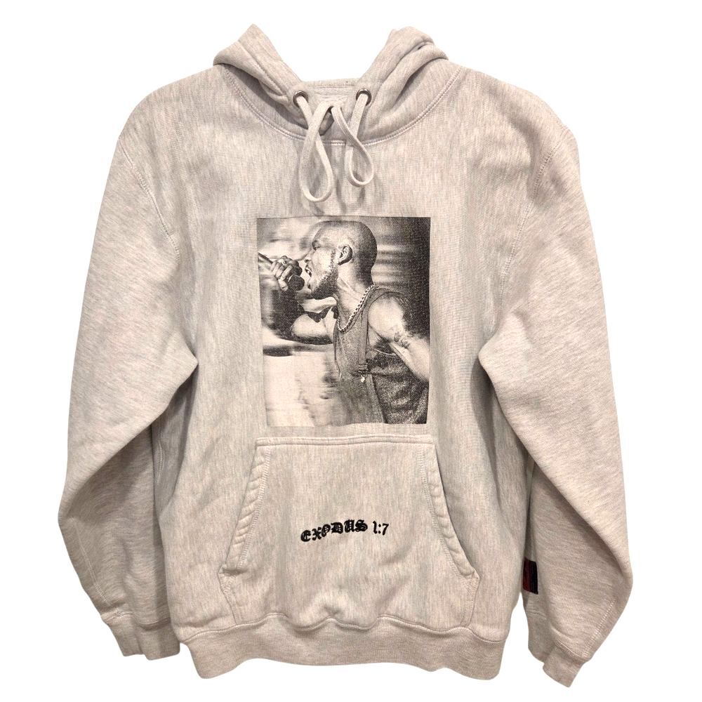 DMX Shoe Palace Graphic Hoodie Self Portrait Famous Quote Signiture Gray Men's S